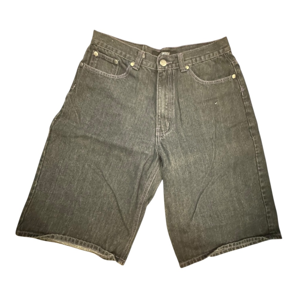 Classic Gray Denim Shorts for Men